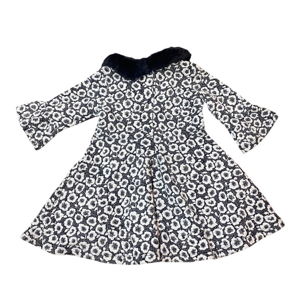 Janie and Jack Toddler Dress with Faux Fur Collar - Picture 3 of 7